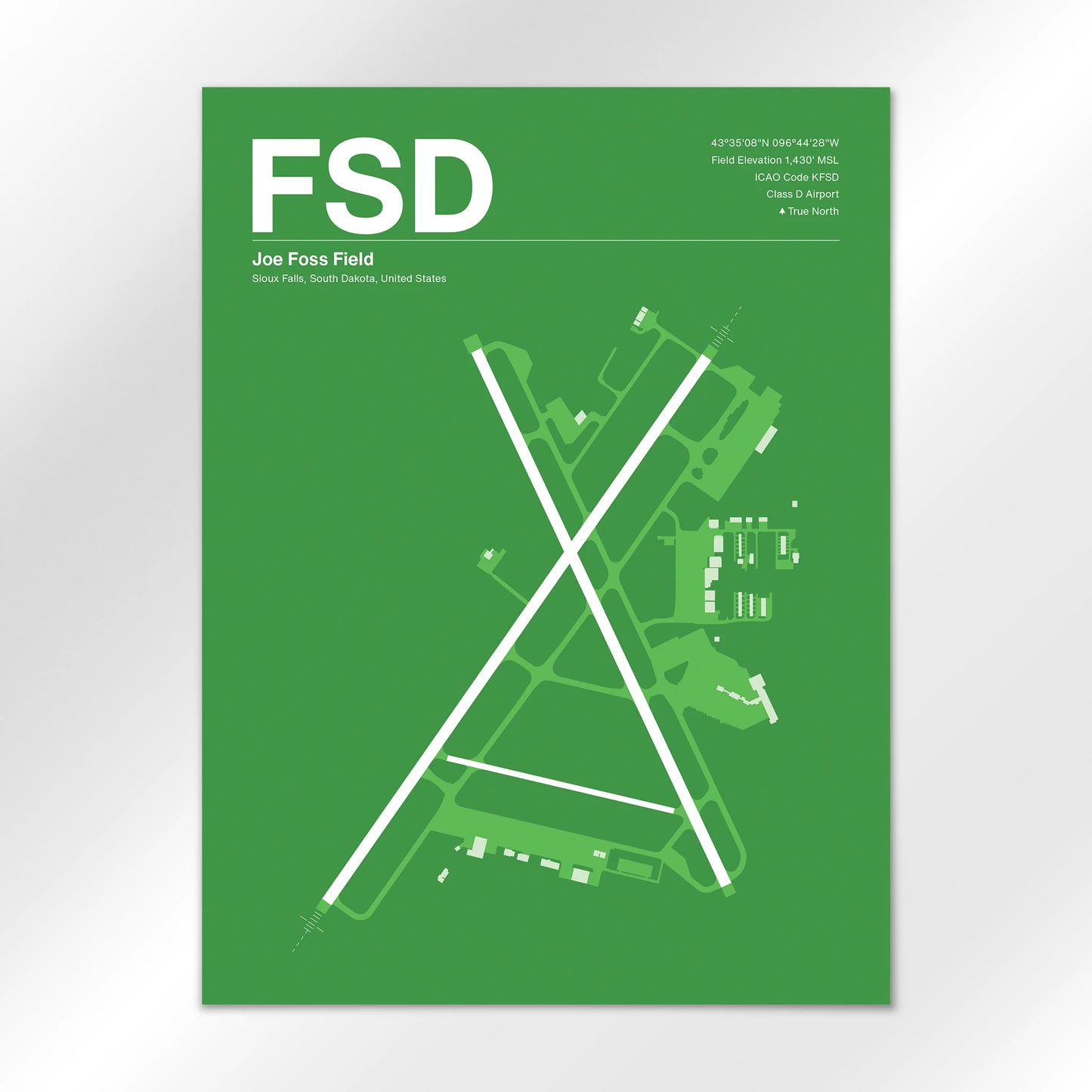 FSD | Sioux Falls - Overland Green - 18×24" - No Frame