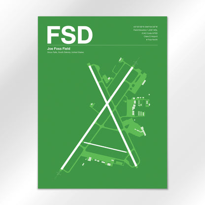 FSD | Sioux Falls - Overland Green - 18×24" - No Frame