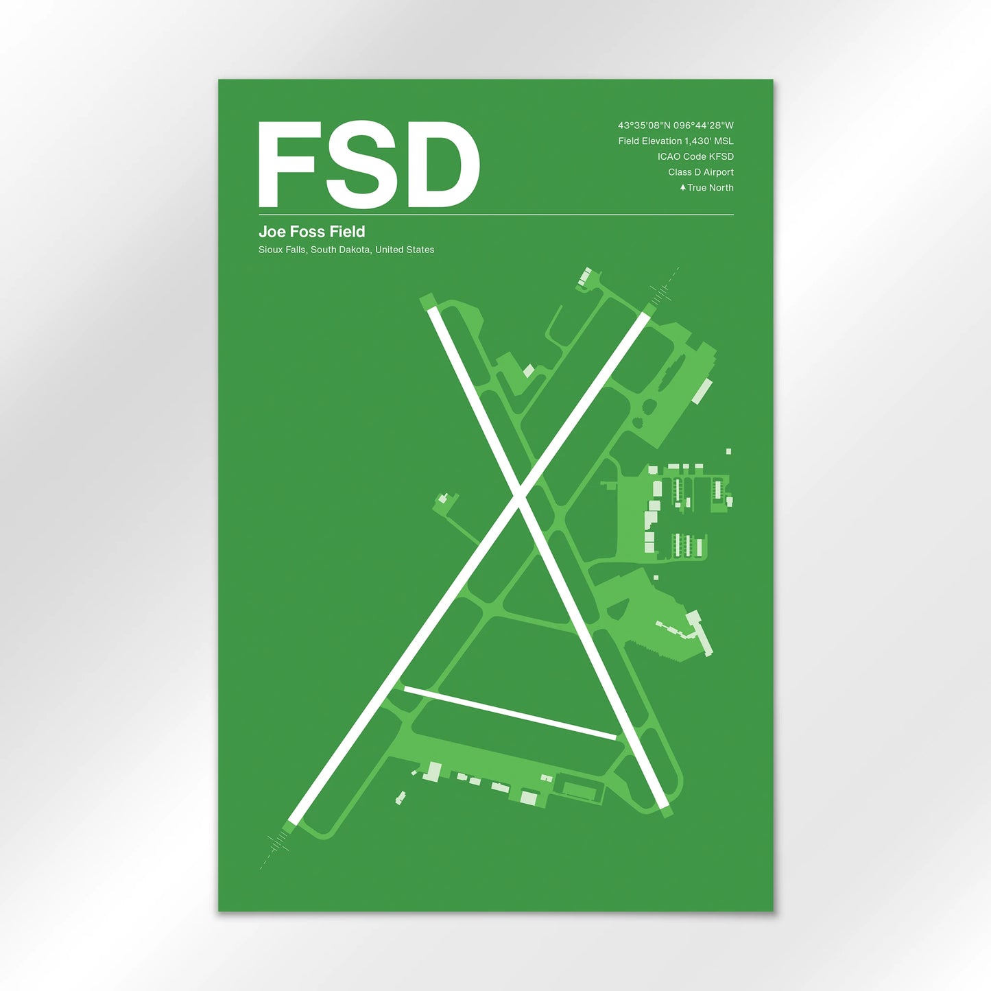 FSD | Sioux Falls - Overland Green - 24×36" - No Frame