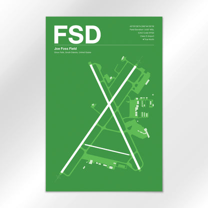 FSD | Sioux Falls - Overland Green - 24×36" - No Frame