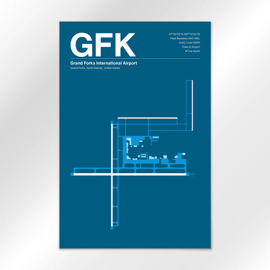 GFK | Grand Forks - Skyline Blue - 12×18" - No Frame