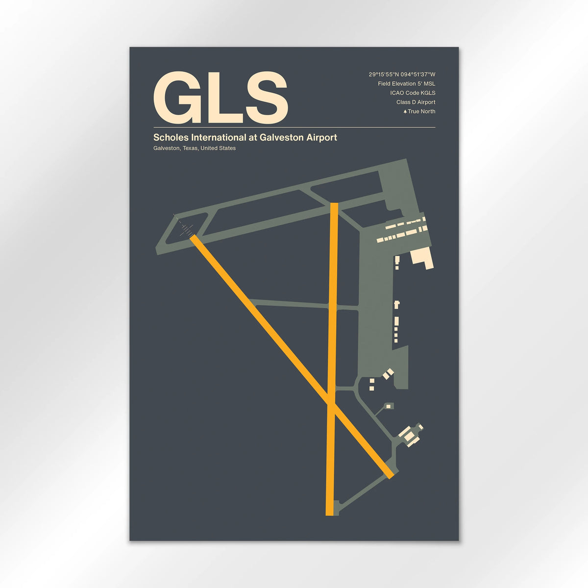 GLS Airport Diagram