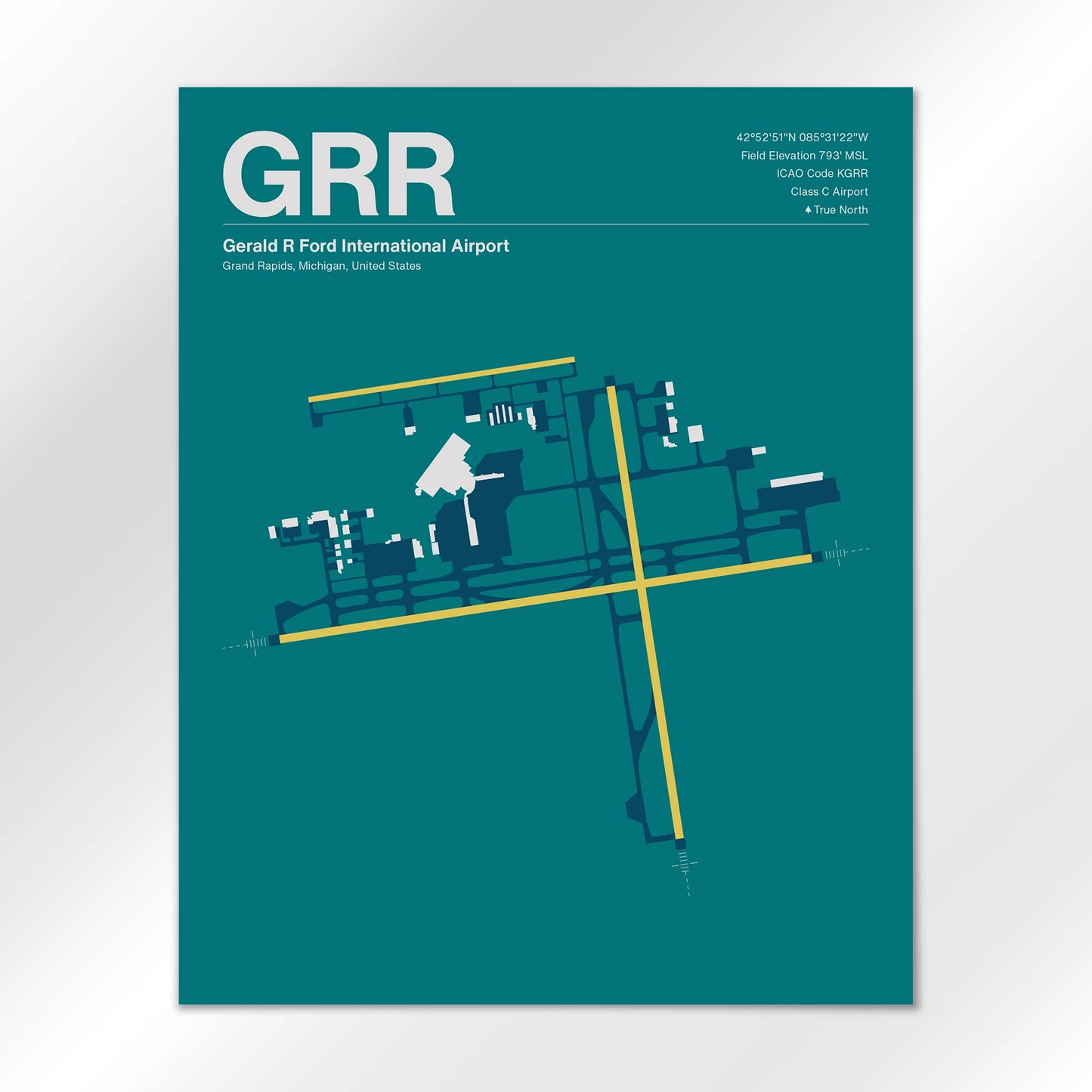 GRR | Grand Rapids - Mid - Century Moss - 16×20" - No Frame