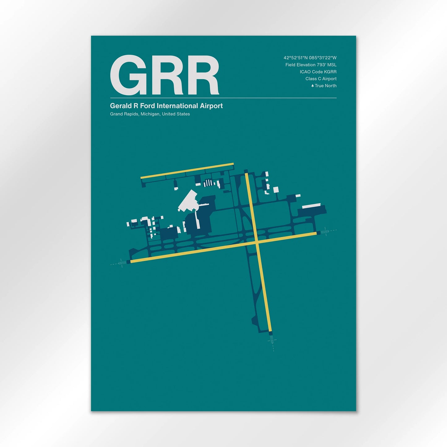 GRR | Grand Rapids - Mid - Century Moss - A2 - No Frame