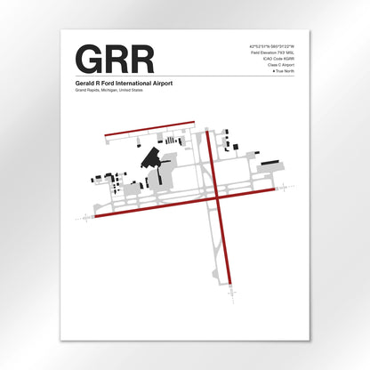 GRR | Grand Rapids - Mid - Century Modern - 16×20" - No Frame
