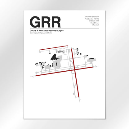GRR | Grand Rapids - Mid - Century Modern - 18×24" - No Frame