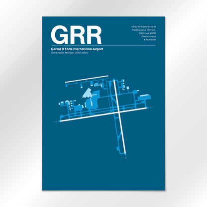 GRR | Grand Rapids - Skyline Blue - A1 - No Frame