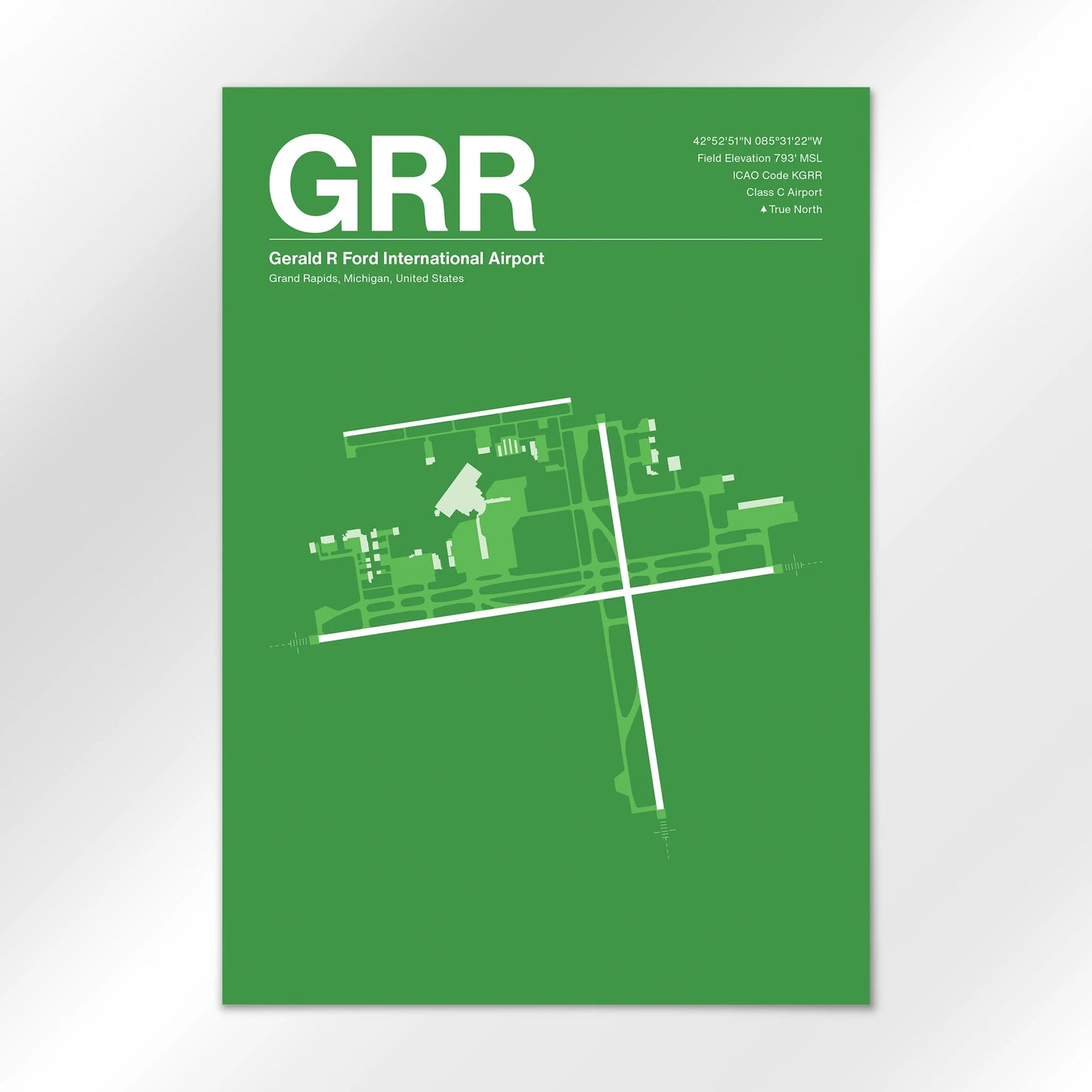 GRR | Grand Rapids - Overland Green - A1 - No Frame