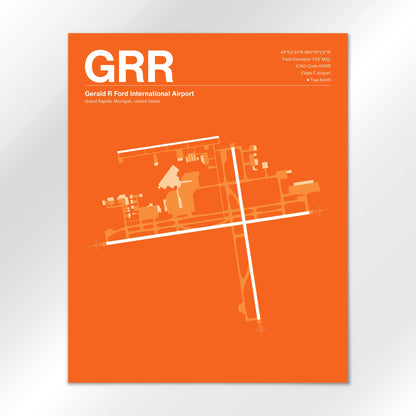 GRR | Grand Rapids - Sunset Orange - 16×20" - No Frame