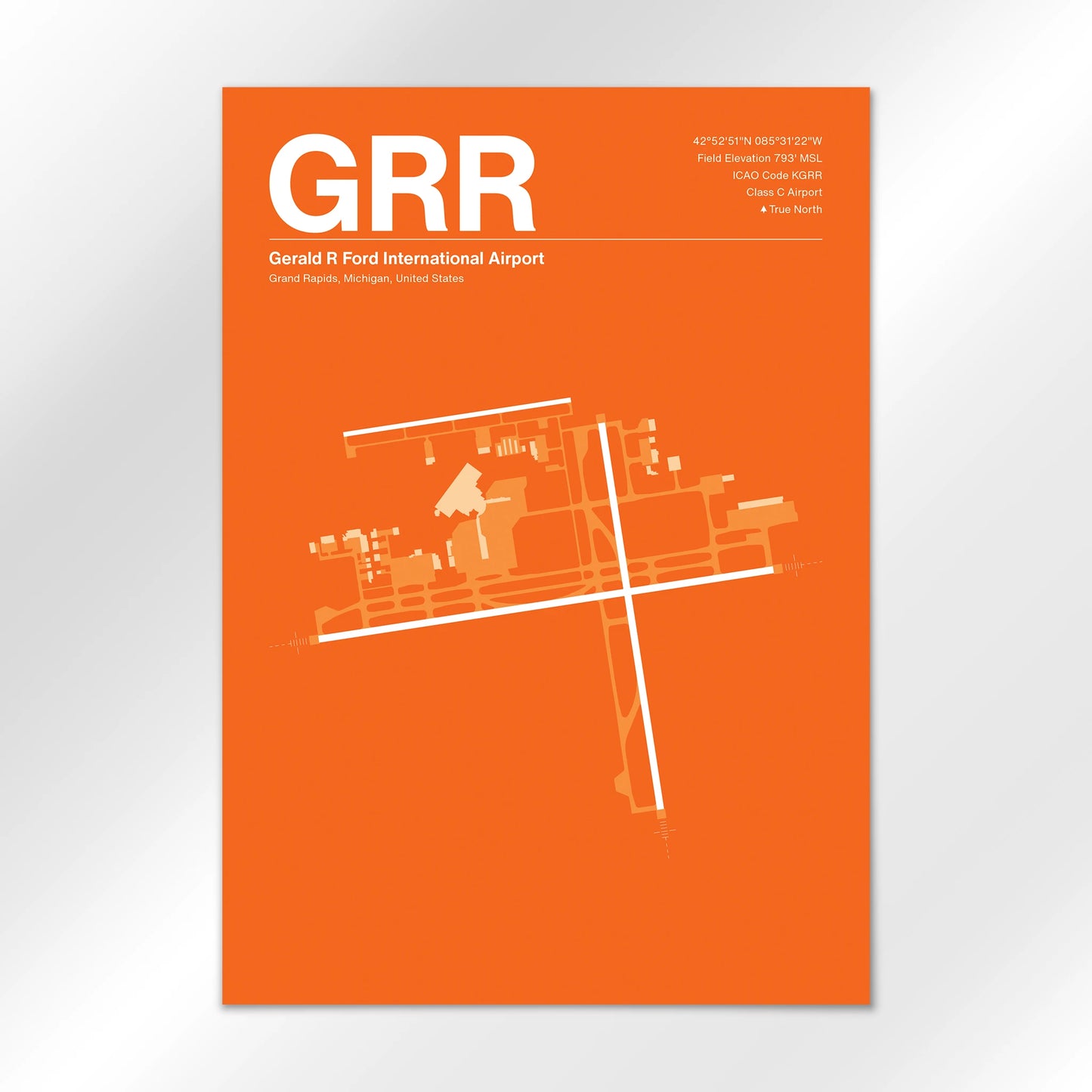 GRR | Grand Rapids - Sunset Orange - A1 - No Frame