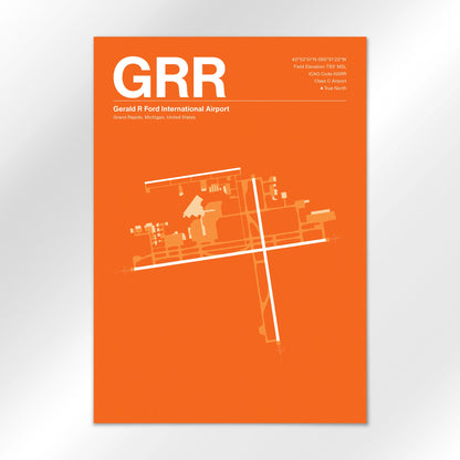 GRR | Grand Rapids - Sunset Orange - A3 - No Frame