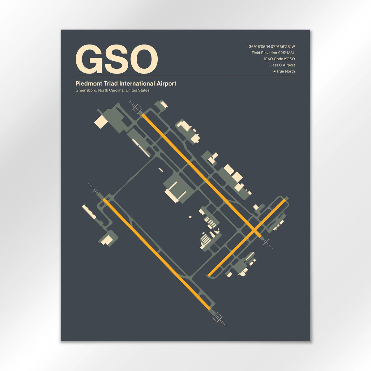 GSO Airport Diagram