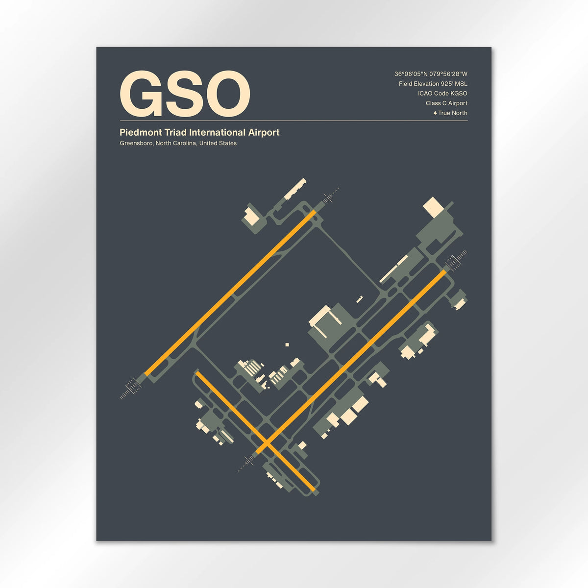 GSO Airport Diagram