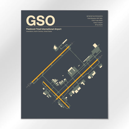 GSO Airport Diagram
