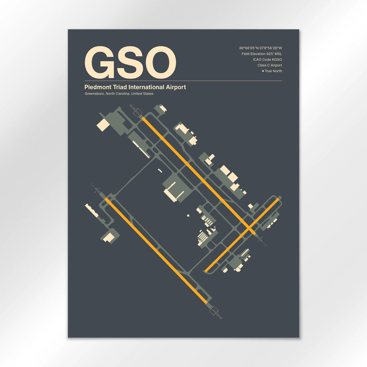 GSO Airport Diagram
