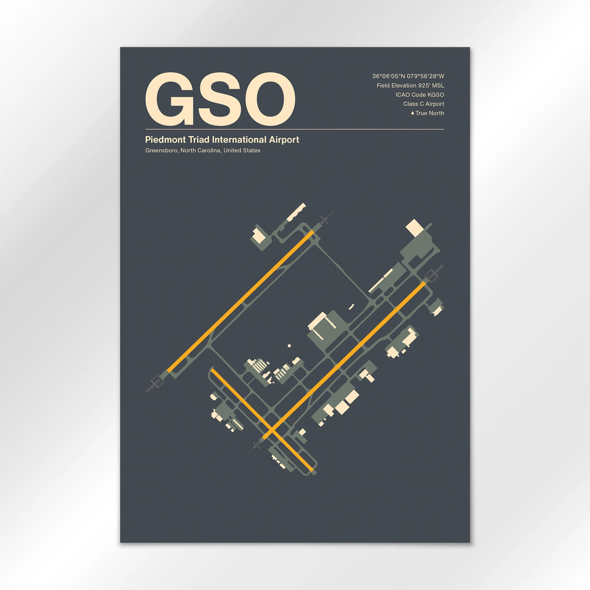 GSO Airport Diagram