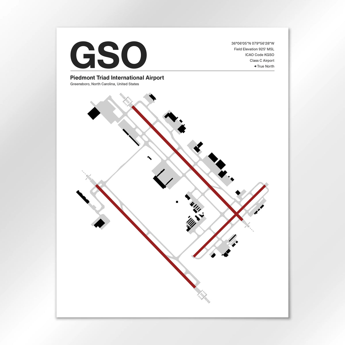 GSO Airport Diagram