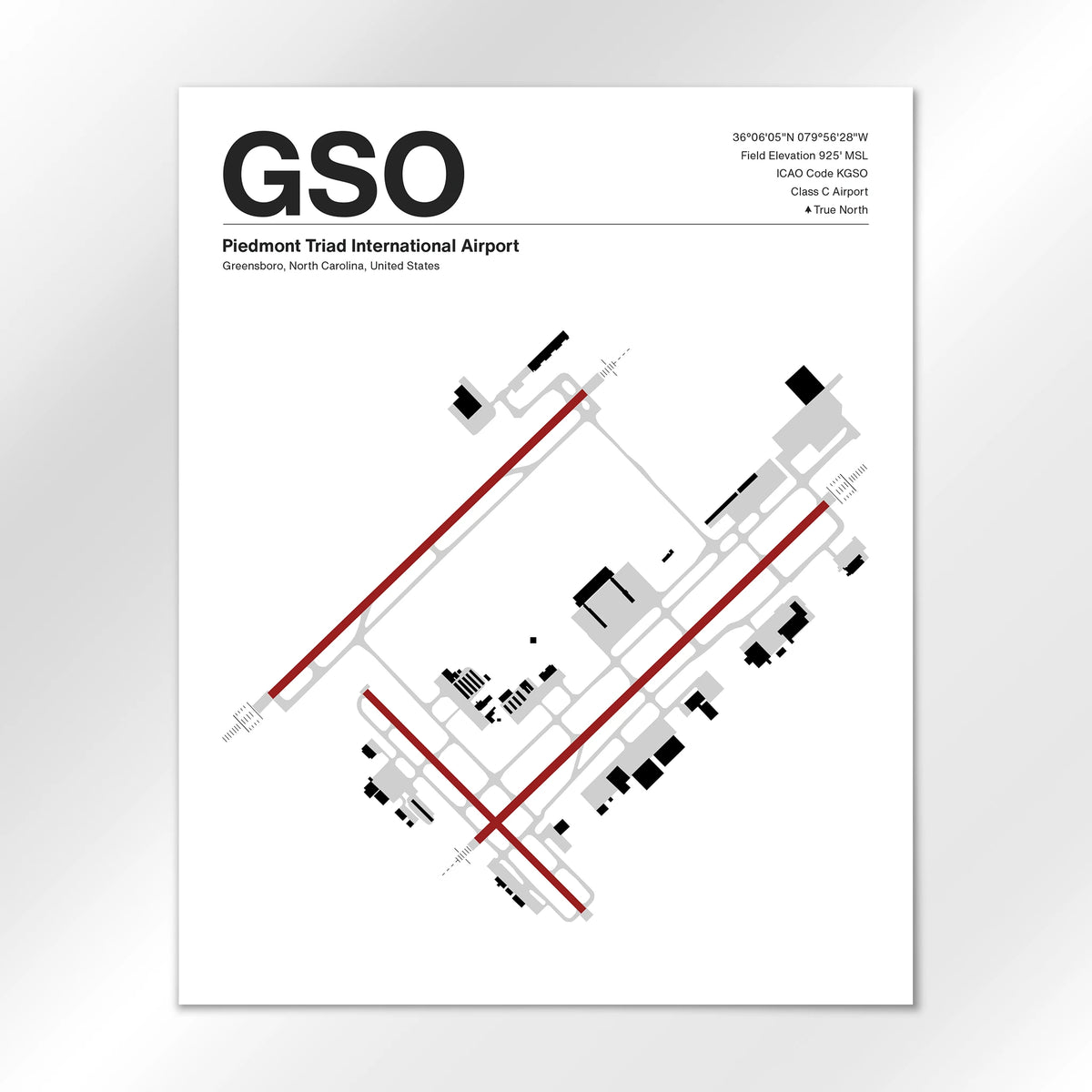 GSO Airport Diagram