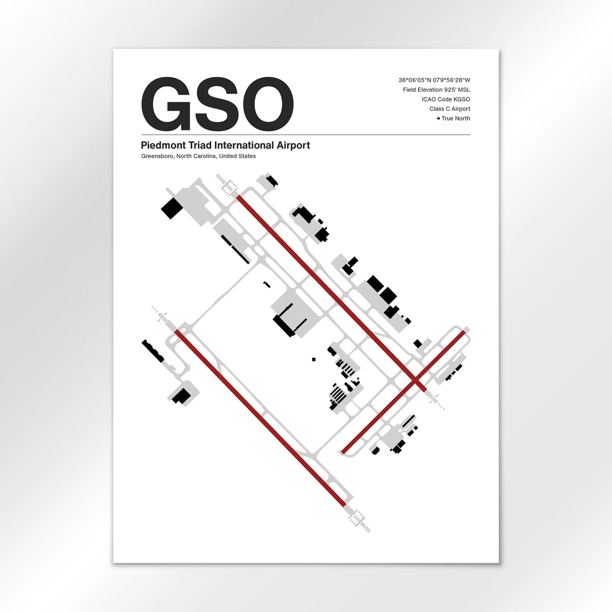 GSO Airport Diagram