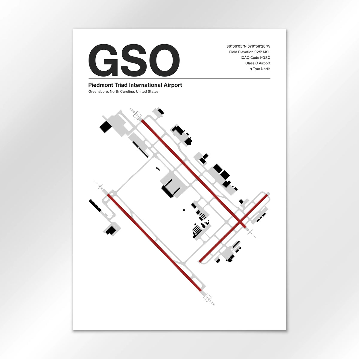 GSO Airport Diagram
