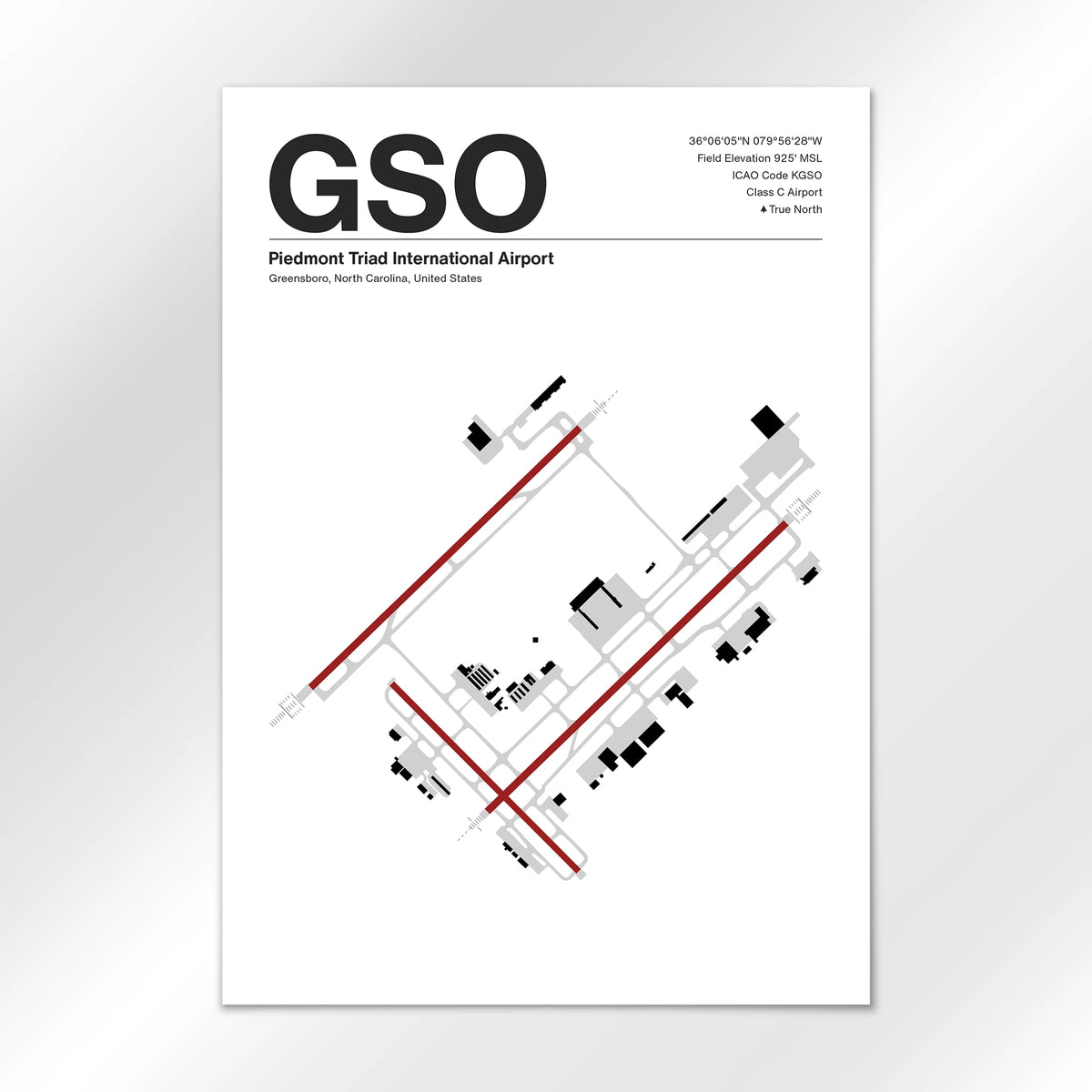 GSO Airport Diagram