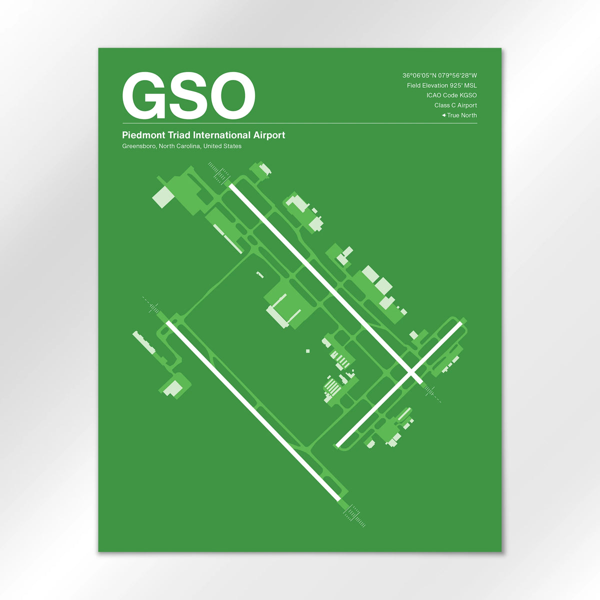 GSO Airport Diagram