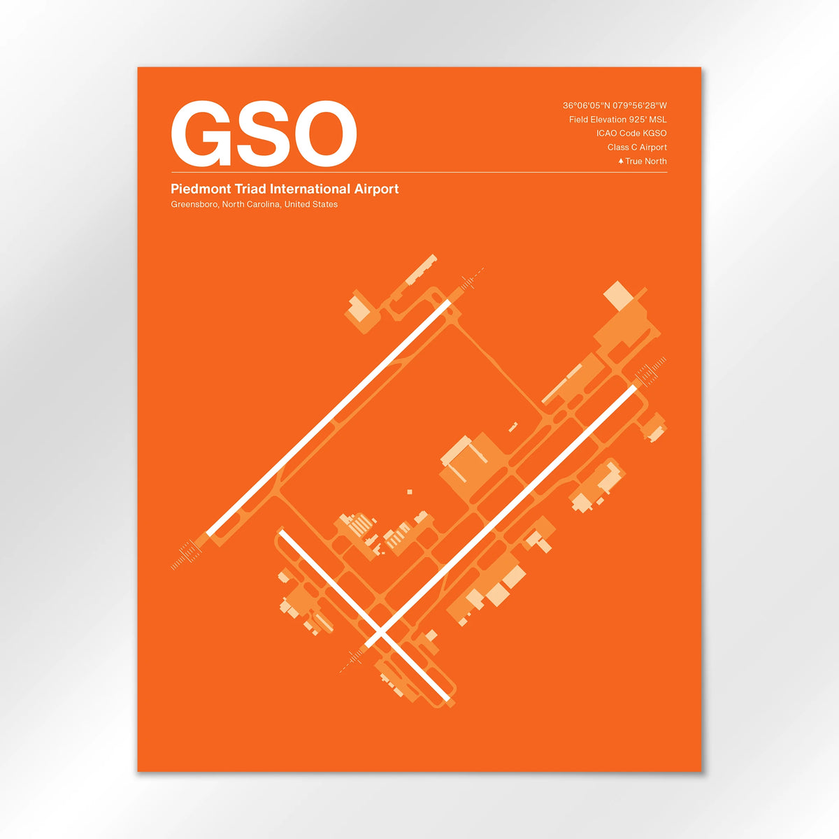 GSO Airport Diagram