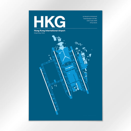 HKG | Hong Kong - Skyline Blue - 12×18" - No Frame