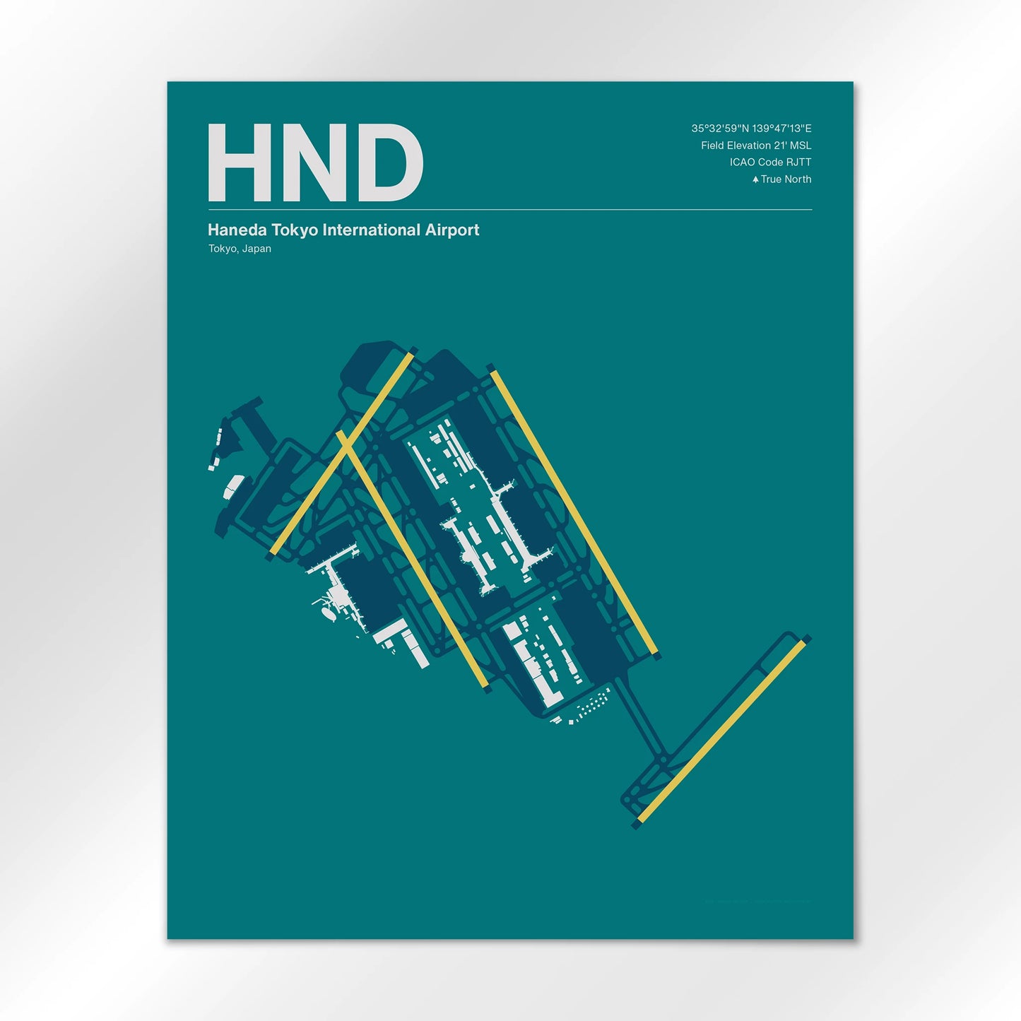 HND | Tokyo - Mid - Century Moss - 16×20" - No Frame