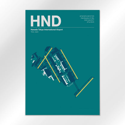 HND | Tokyo - Mid - Century Moss - A3 - No Frame