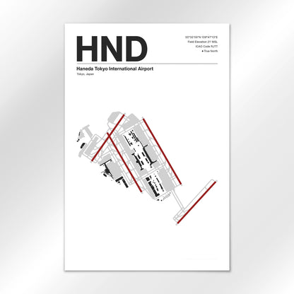 HND | Tokyo - Mid - Century Modern - 12×18" - No Frame