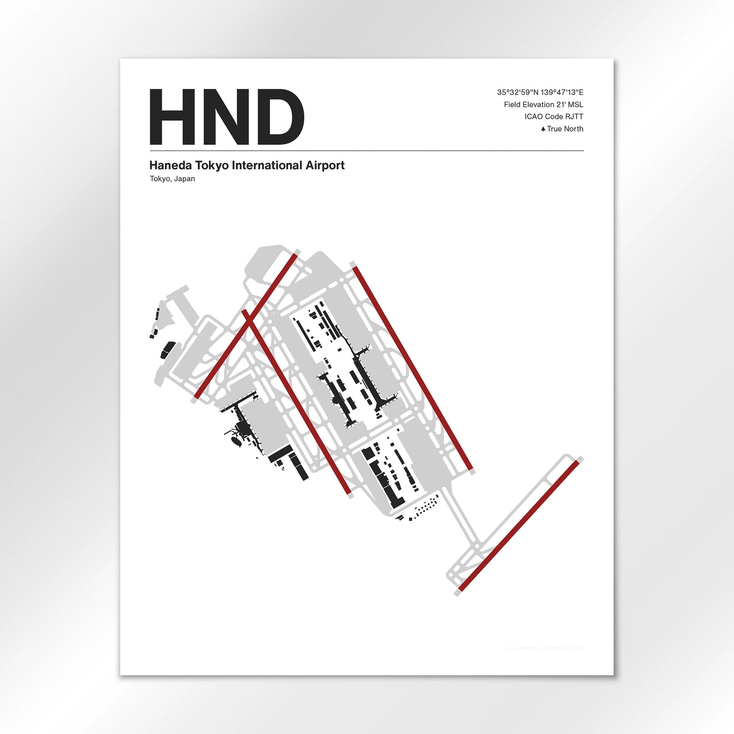 HND | Tokyo - Mid - Century Modern - 16×20" - No Frame