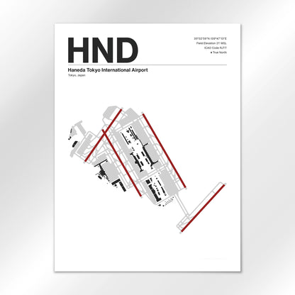 HND | Tokyo - Mid - Century Modern - 18×24" - No Frame