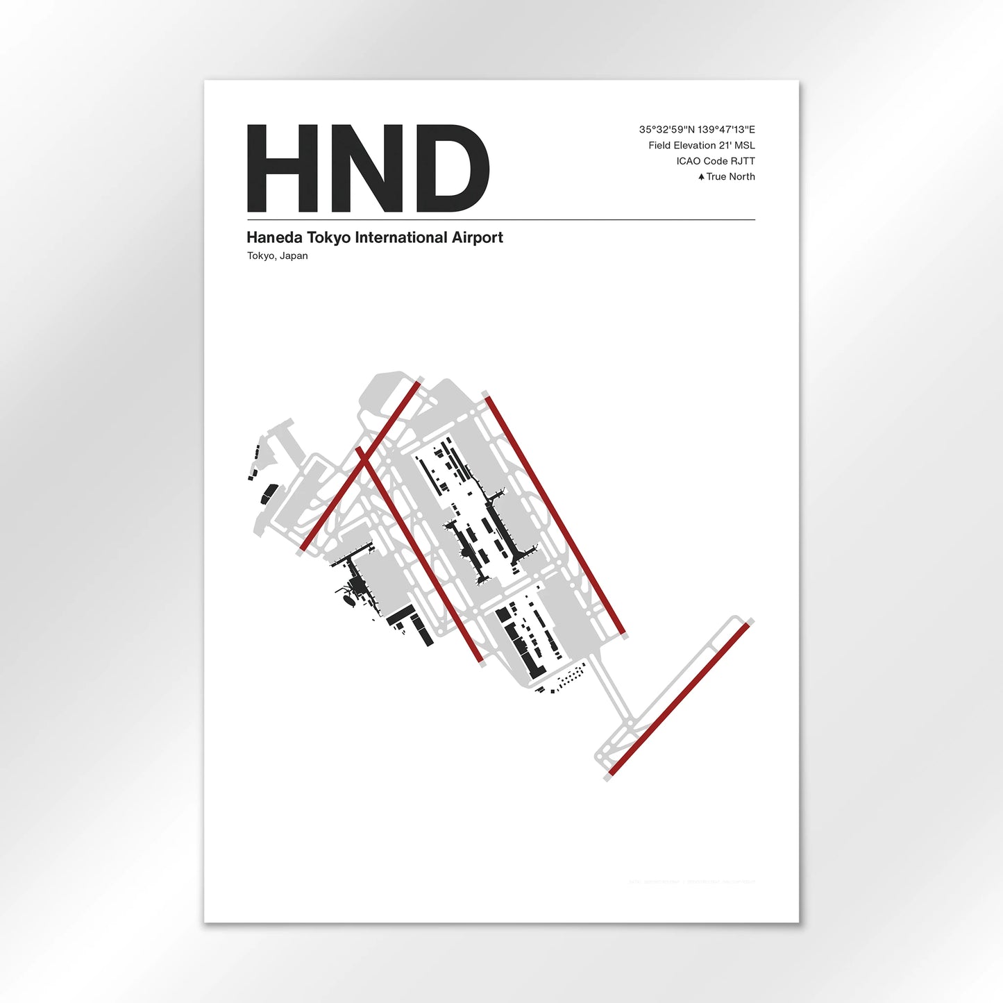 HND | Tokyo - Mid - Century Modern - A3 - No Frame