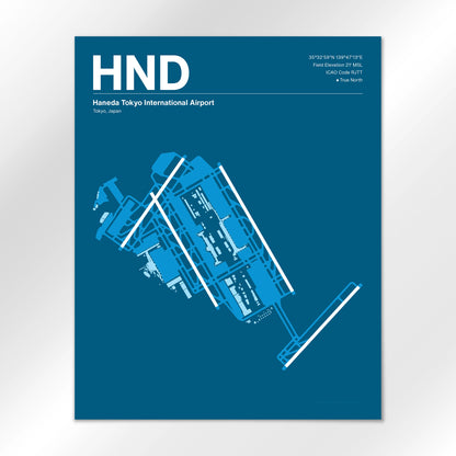 HND | Tokyo - Skyline Blue - 16×20" - No Frame