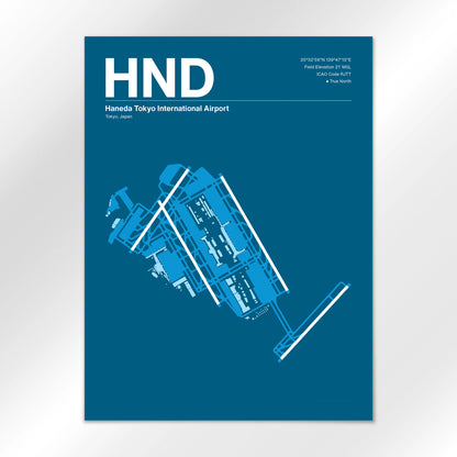 HND | Tokyo - Skyline Blue - 18×24" - No Frame
