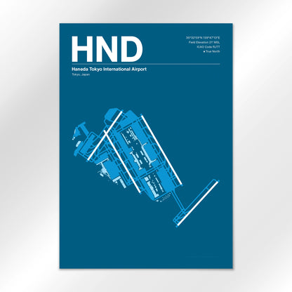 HND | Tokyo - Skyline Blue - A2 - No Frame