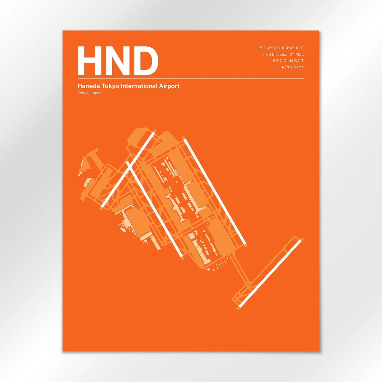 HND | Tokyo - Sunset Orange - 16×20" - No Frame