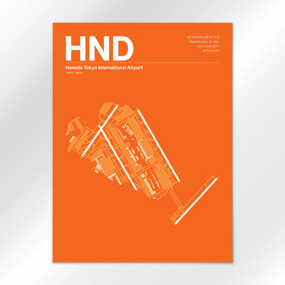 HND | Tokyo - Sunset Orange - 18×24" - No Frame