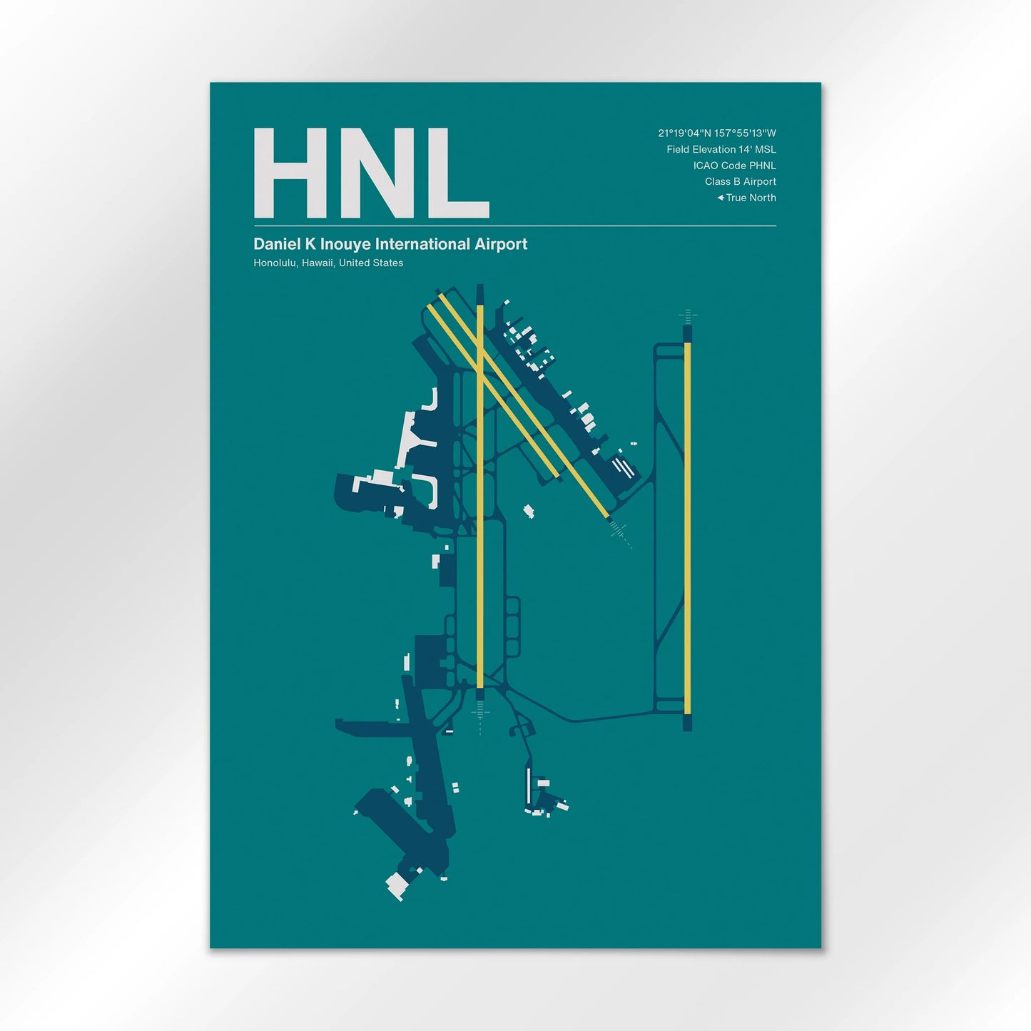 HNL | Honolulu - Mid - Century Moss - A1 - No Frame