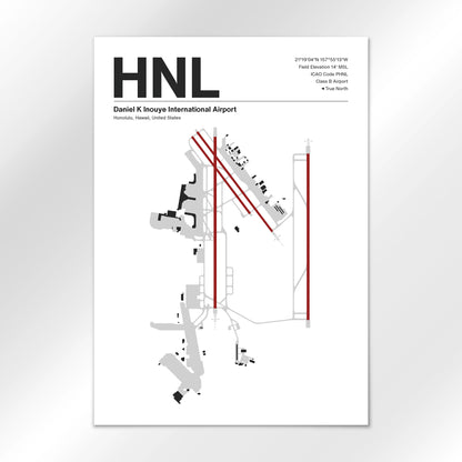 HNL | Honolulu - Mid - Century Modern - A1 - No Frame
