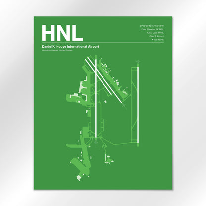 HNL | Honolulu - Overland Green - 16×20" - No Frame