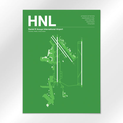 HNL | Honolulu - Overland Green - 18×24" - No Frame