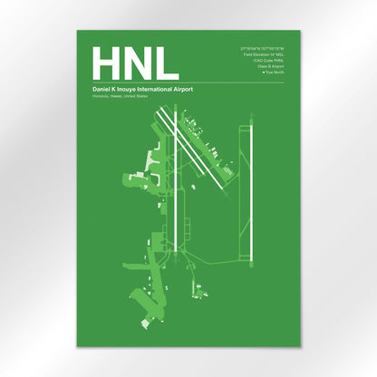HNL | Honolulu - Overland Green - A1 - No Frame