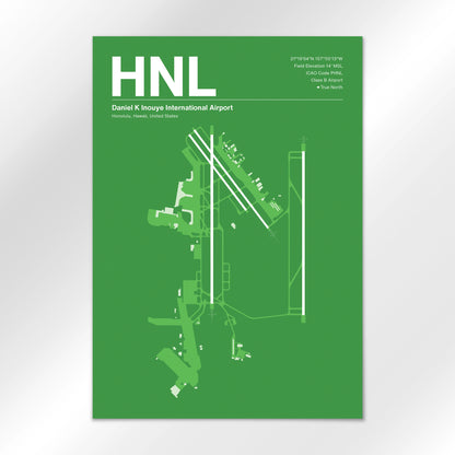 HNL | Honolulu - Overland Green - A2 - No Frame