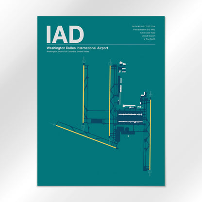 IAD | Washington - Mid - Century Moss - 18×24" - No Frame