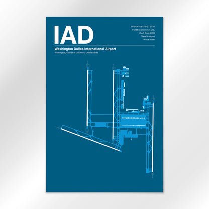IAD | Washington - Skyline Blue - 12×18" - No Frame