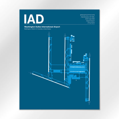 IAD | Washington - Skyline Blue - 16×20" - No Frame