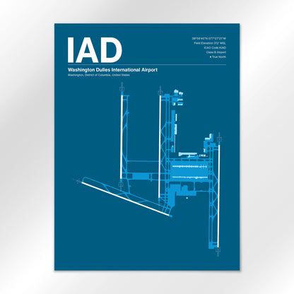 IAD | Washington - Skyline Blue - 18×24" - No Frame