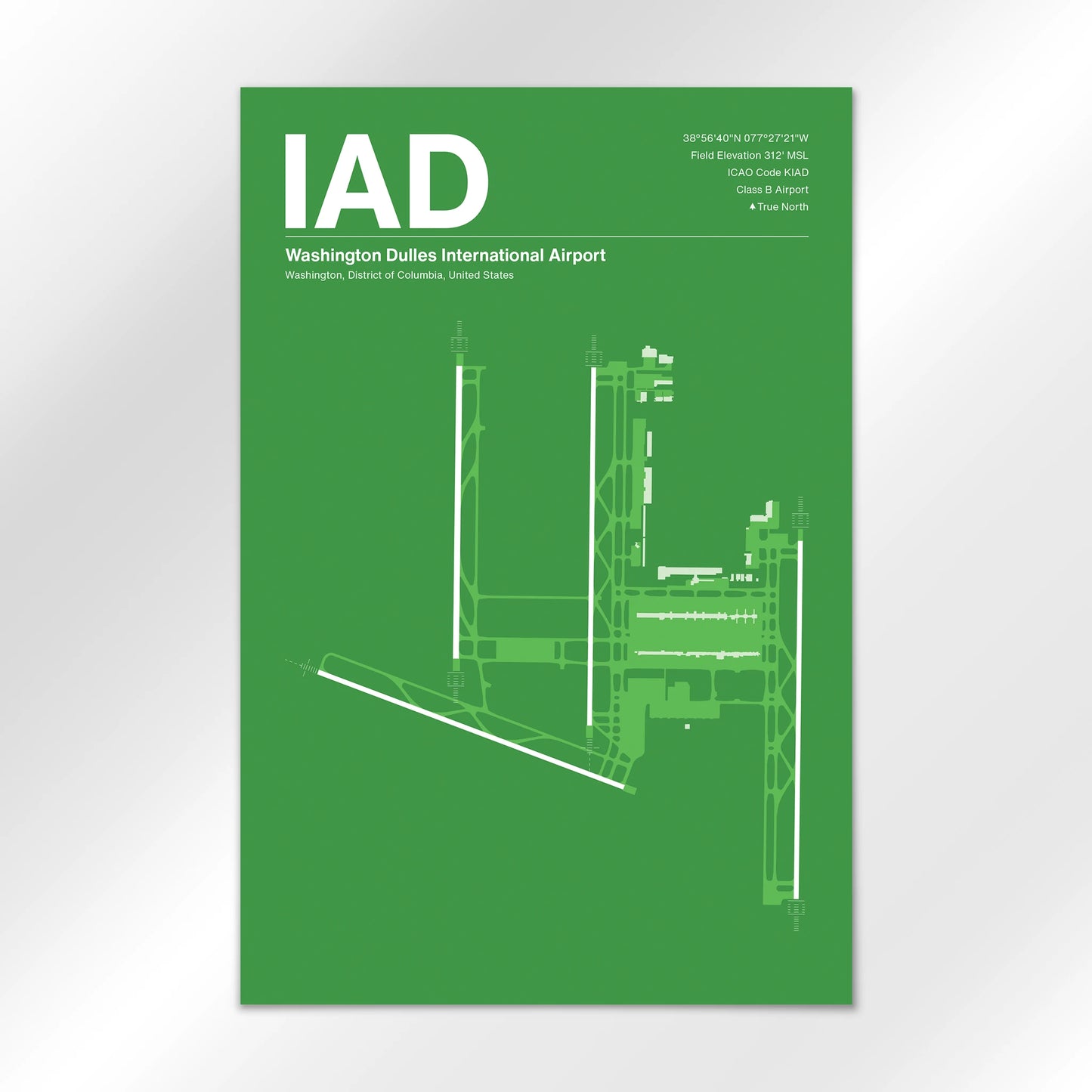 IAD | Washington - Overland Green - 24×36" - No Frame